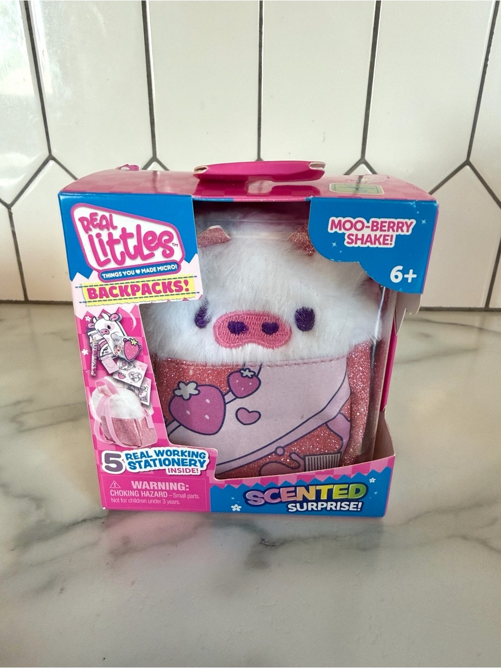 NIB Real Littles “Moo-Berry Shake” Mini Scented Surprise Backpack